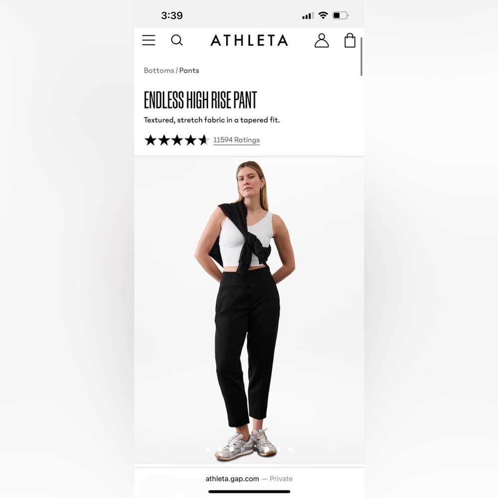 Athleta Endless Pant in black